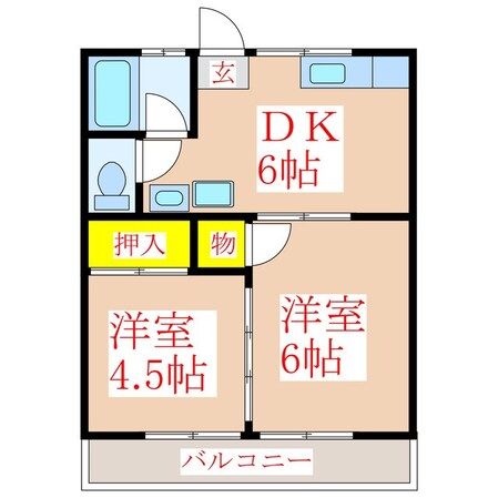 コーポ野間の物件間取画像